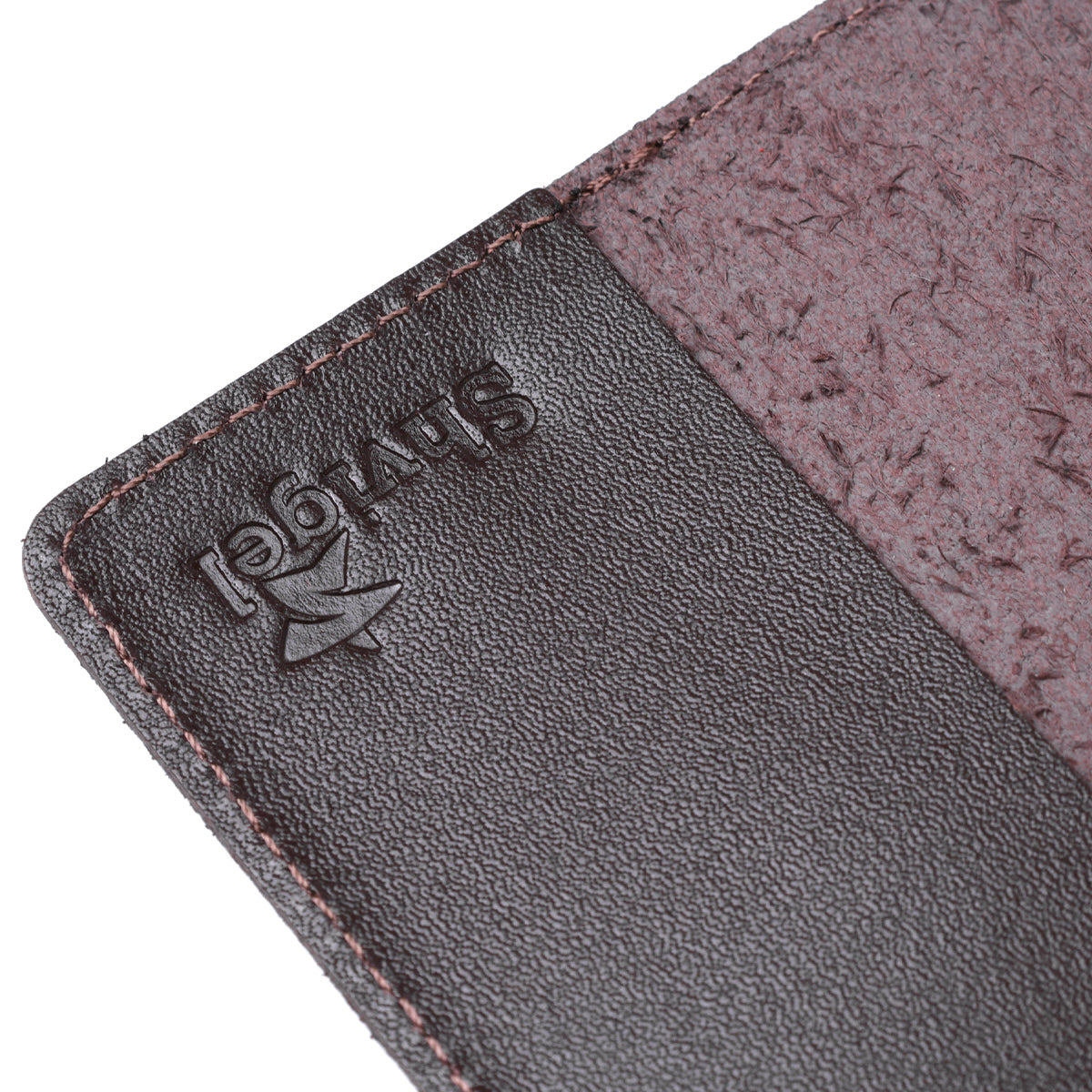 Genuine Leather Passport Cover SHVIGEL 13976 Brown for Travel Protection