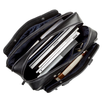 Men's Leather Bag SHVIGEL 11123 Black Genuine Leather Made in Ukraine