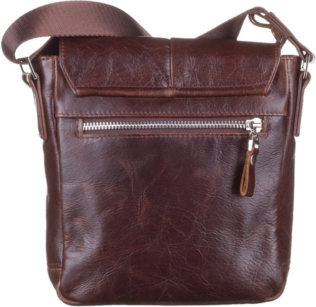 Leather Bag SHVIGEL 11042 Brown Genuine Leather Made in Ukraine