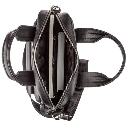 Vertical A4 Men's Bag SHVIGEL 11165 Made of Natural Leather, Black Color