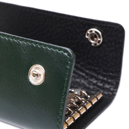 Modern Leather Key Holder SHVIGEL 16531 Green Natural Leather for Keys