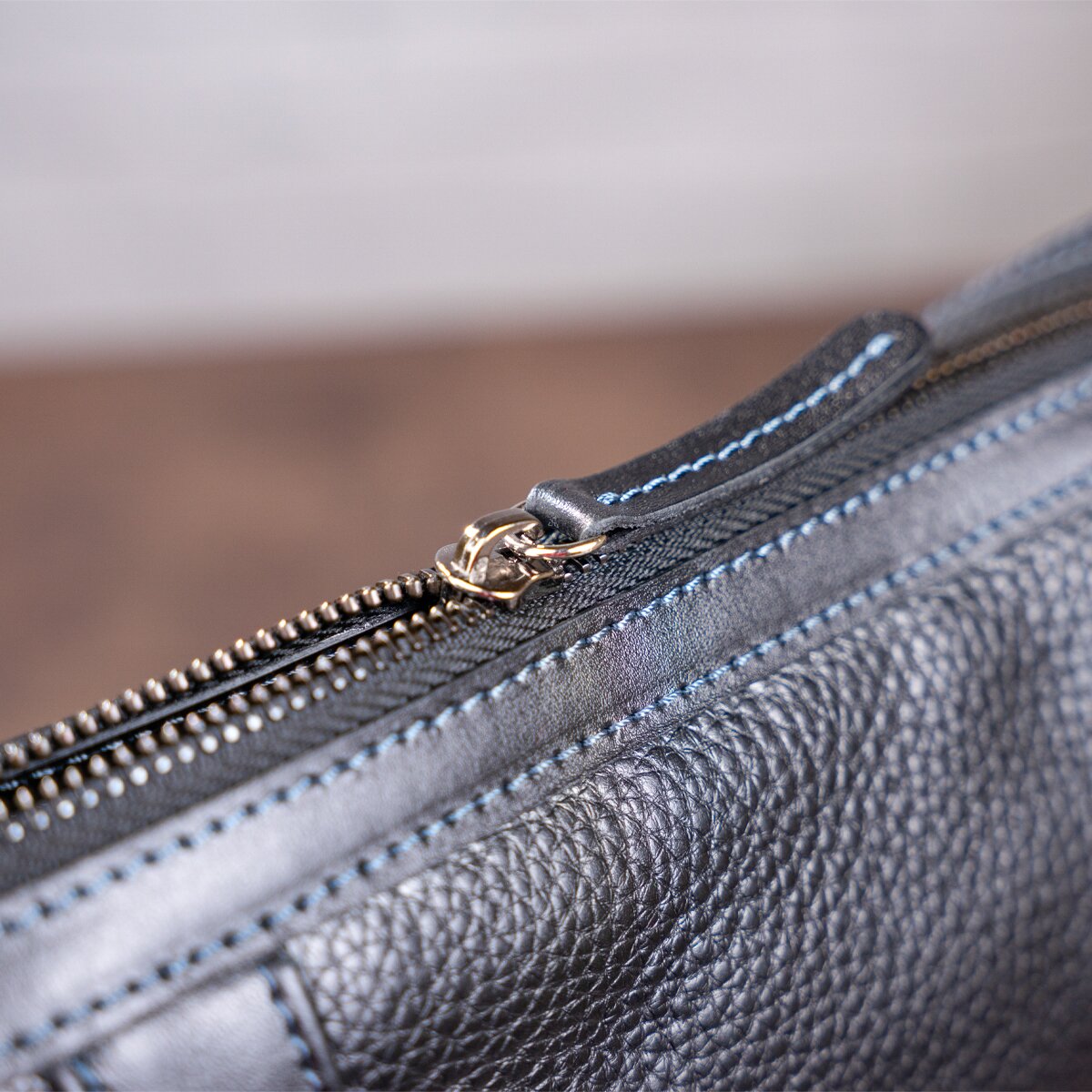 Men's Leather Bag SHVIGEL 11122 Black Genuine Leather, Premium Quality, Made in Ukraine