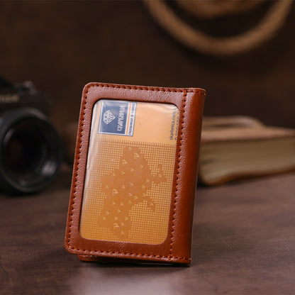 Genuine Leather Driver's License Cover SHVIGEL 16080 | Ukraine Made, Black Color