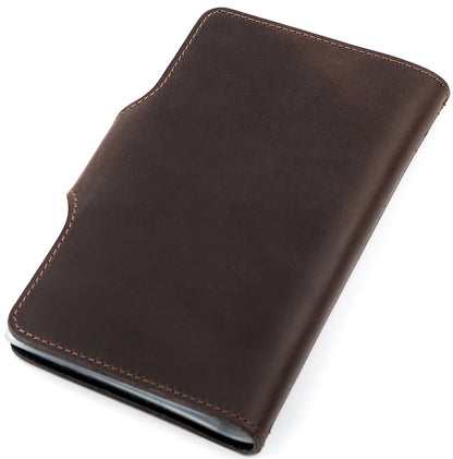 Large SHVIGEL Business Card Holder 13904 Brown Leather for Visiting Cards