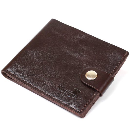 Universal Men's Wallet SHVIGEL 16464 Brown Genuine Leather from Ukraine