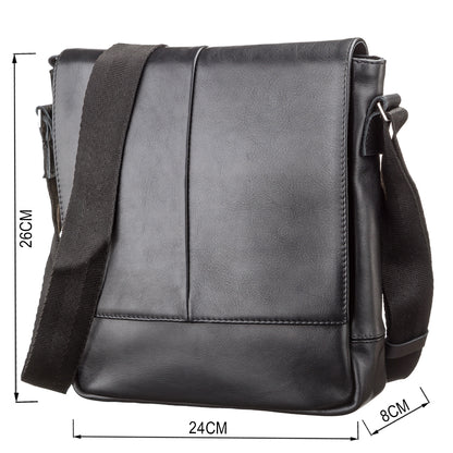 Men's Genuine Leather Bag SHVIGEL 00878 Black, Stylish Design Made in Ukraine
