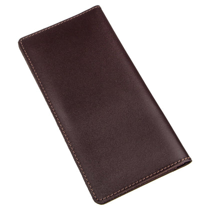 Vertical Wallet SHVIGEL 13992 Brown Genuine Leather Made in Ukraine