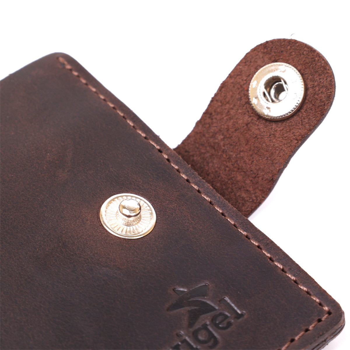 Matte Vintage Men's Wallet SHVIGEL 16454 Brown Genuine Leather Made in Ukraine