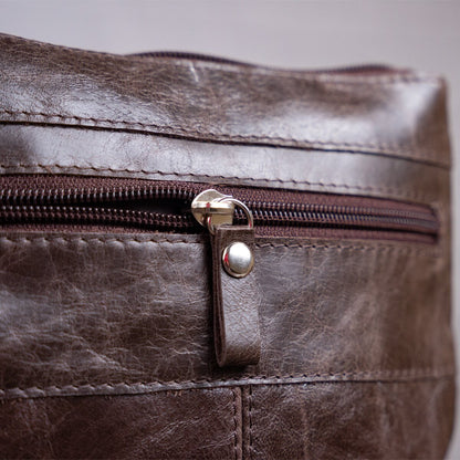 Leather Bag SHVIGEL 11136 Made in Ukraine Brown Genuine Leather Fashion Accessory