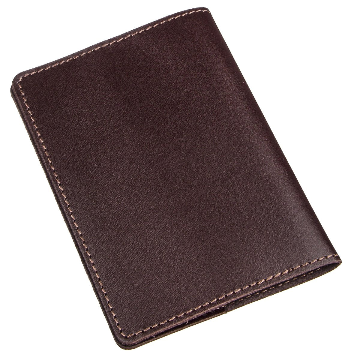 Genuine Leather Passport Cover SHVIGEL 13976 Brown for Travel Protection