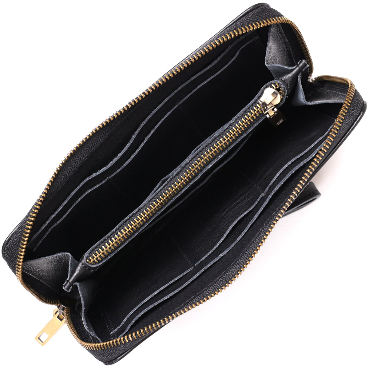 Men's Horizontal Leather Clutch by SHVIGEL 19120 in Black - Genuine Leather, Ukrainian Craftsmanship