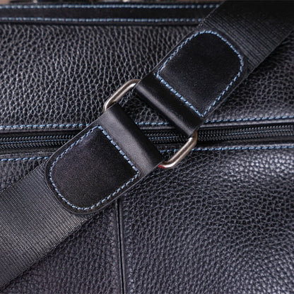 Men's Leather Bag SHVIGEL 11122 Black Genuine Leather, Premium Quality, Made in Ukraine