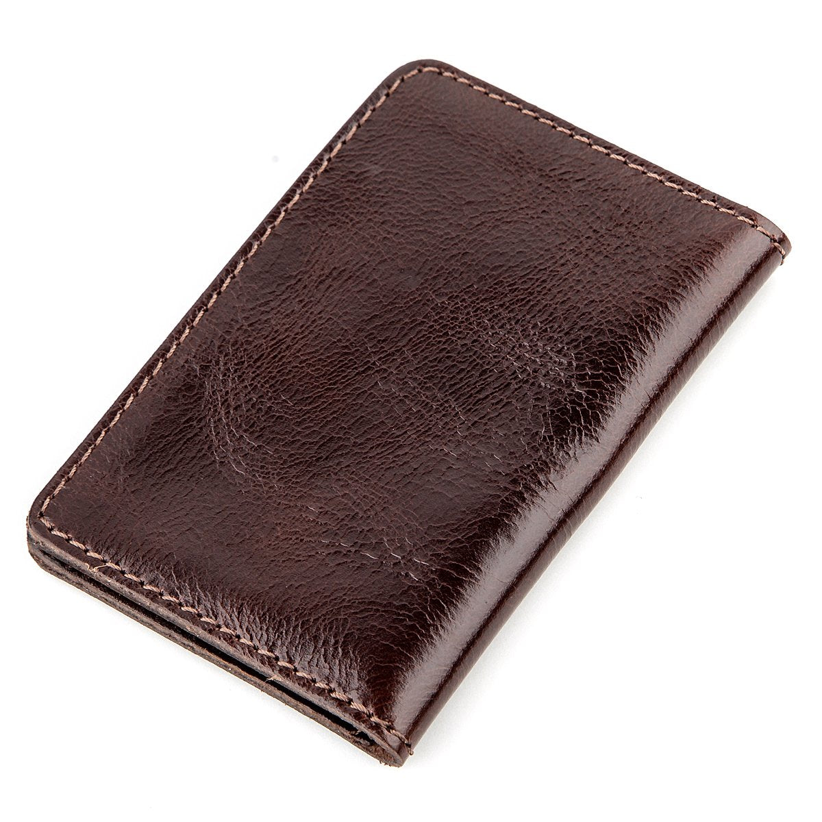 Leather ID Holder SHVIGEL 13945 Brown Natural Leather Made in Ukraine