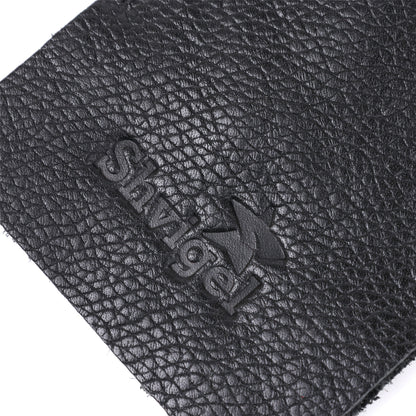 Leather Key Holder SHVIGEL 15308 Black Natural Leather Minimalist Design