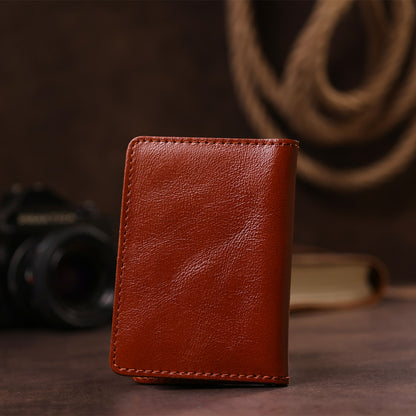 Leather Cover for Driver's Plastic Documents SHVIGEL 16076 Natural Leather, Ukraine