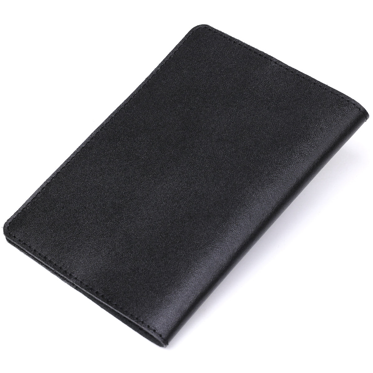 Leather Passport Cover SHVIGEL 13977 Black Made from Natural Leather for Passport Use