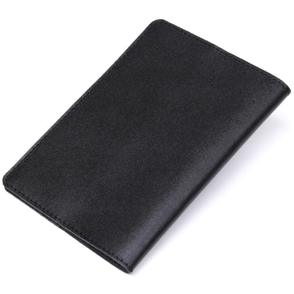 Leather Passport Cover SHVIGEL 13977 Black Made from Natural Leather for Passport Use