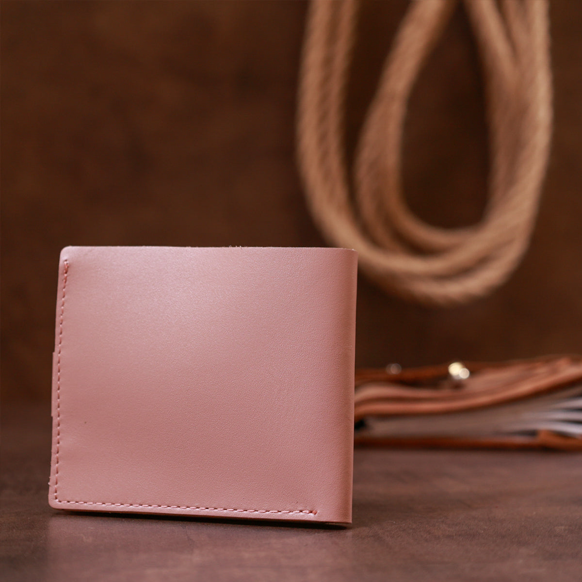 Horizontal Leather Wallet SHVIGEL 16467 Pink Genuine Leather Stylish Design