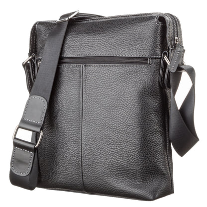 Men's Leather Bag SHVIGEL 11122 Black Genuine Leather, Premium Quality, Made in Ukraine