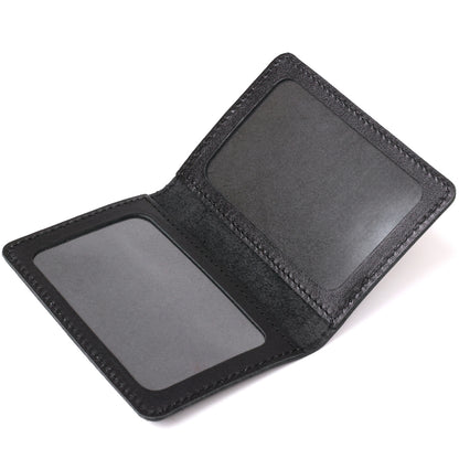 Leather Driver's License Cover SHVIGEL 13968 Black Natural Leather Made in Ukraine