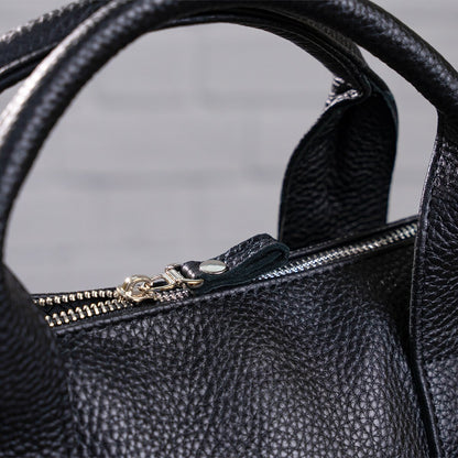 Laptop Bag SHVIGEL 11000 Black Genuine Leather Stylish Design for Professionals