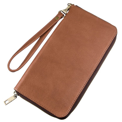 Men's Leather Clutch SHVIGEL 19122 Brown Made in Ukraine, Genuine Leather Material