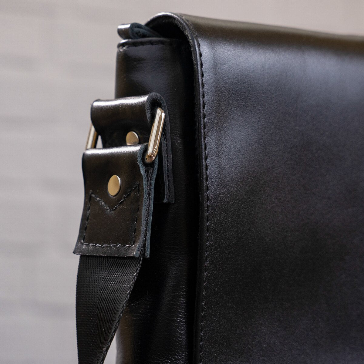 Men's Genuine Leather Bag SHVIGEL 00878 Black, Stylish Design Made in Ukraine
