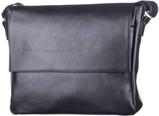 Leather Bag SHVIGEL 11039 Black - Premium Quality Natural Leather from Ukraine