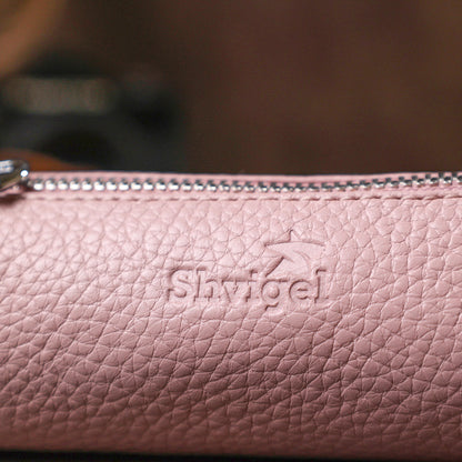 Stylish Women's Key Holder SHVIGEL 16538 Pink Genuine Leather for Keys