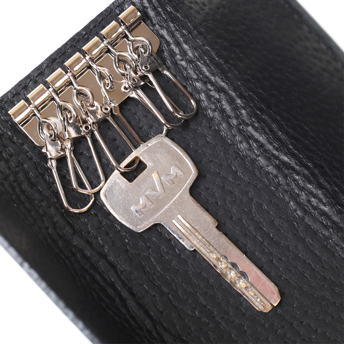 Modern Leather Key Holder SHVIGEL 16531 Green Natural Leather for Keys