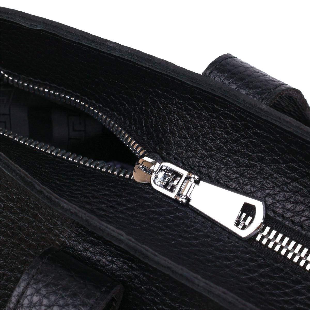 Leather Universal Women's Bag SHVIGEL 16354 Black - Natural Leather, Ukrainian Craftsmanship