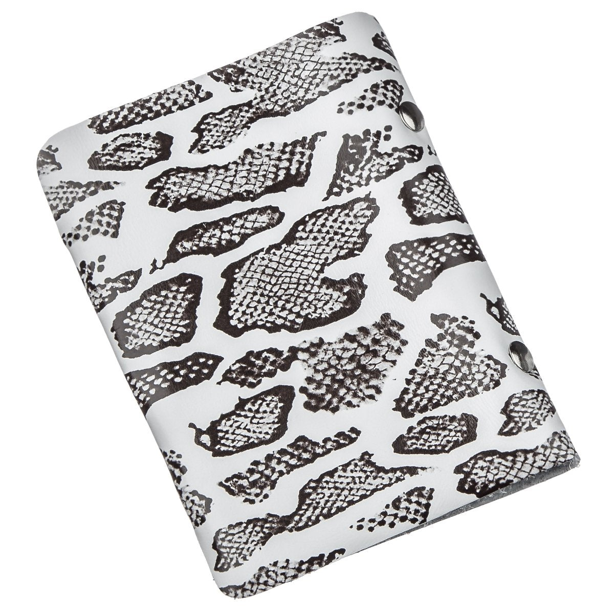 Vertical Business Card Holder SHVIGEL 19086 Multicolor Exotic Design Natural Leather