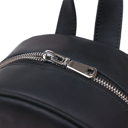 Universal Vintage Women's Backpack SHVIGEL 16328 Black Genuine Leather, Ukraine Made