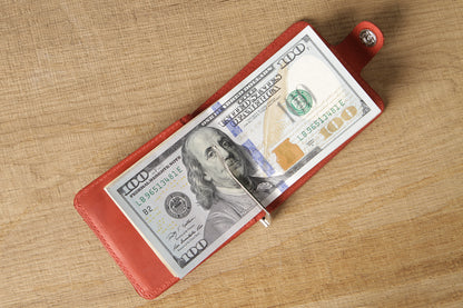 Cash Clip SHVIGEL 13788 - Natural Leather Money Holder, Made in Ukraine