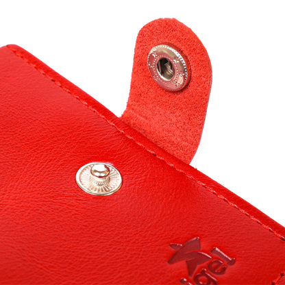 Practical Women's Wallet SHVIGEL 16503 Red Genuine Leather High-Quality Design