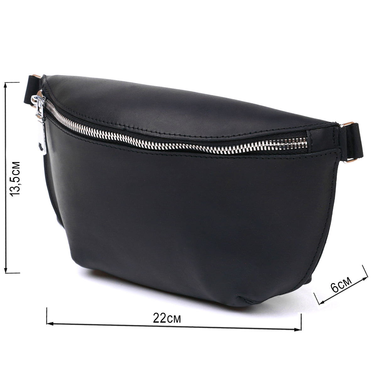 Vintage Women's Waist Bag SHVIGEL 16394 Black Genuine Leather Stylish Design