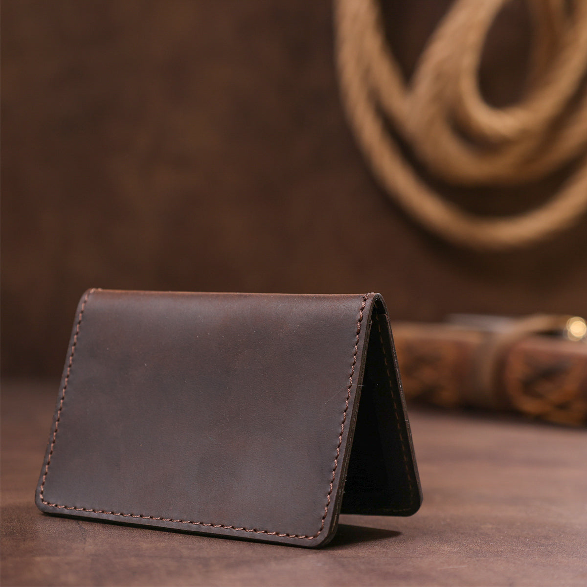 Leather Driver's License Holder SHVIGEL 13962 Brown Genuine Leather Made in Ukraine