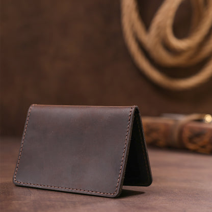 Leather Driver's License Holder SHVIGEL 13962 Brown Genuine Leather Made in Ukraine