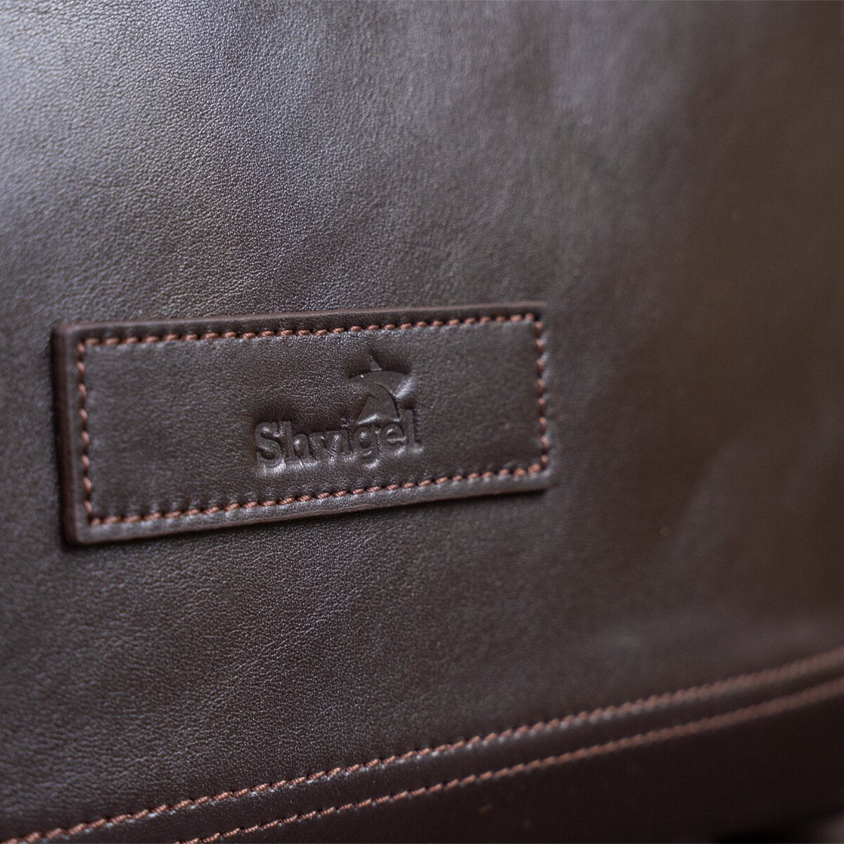 Men's Leather Bag SHVIGEL 11138 Brown Genuine Leather Handmade in Ukraine