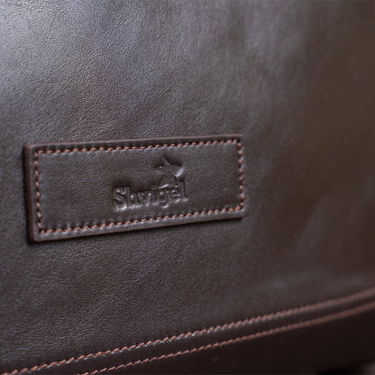 Men's Leather Bag SHVIGEL 11138 Brown Genuine Leather Handmade in Ukraine
