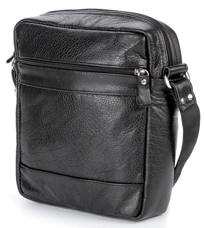 Elite Leather Men's Bag SHVIGEL 00791 Black, Genuine Leather, Ukrainian Craftsmanship