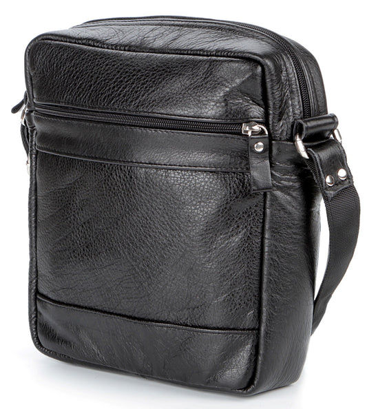 Elite Leather Men's Bag SHVIGEL 00791 Black, Genuine Leather, Ukrainian Craftsmanship