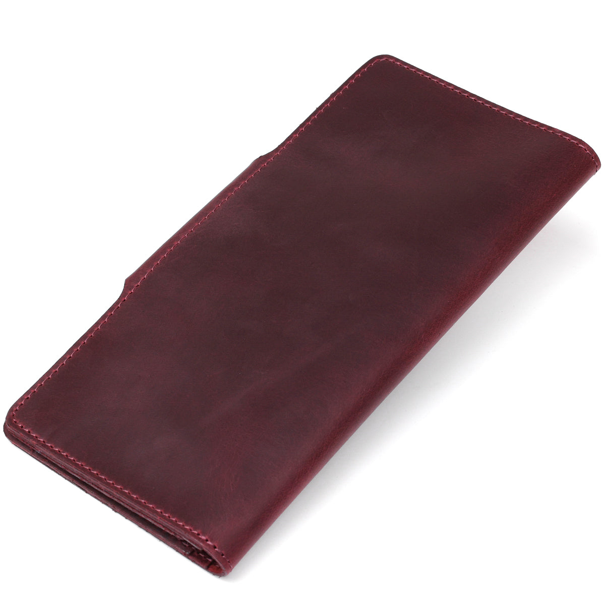 Women's Vintage Leather Wallet SHVIGEL 16166 Burgundy Natural Leather Design