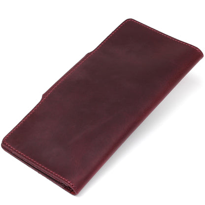 Women's Vintage Leather Wallet SHVIGEL 16166 Burgundy Natural Leather Design