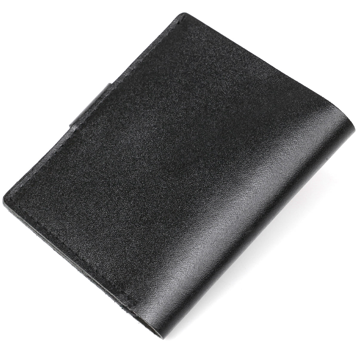 Vertical Men's Leather Wallet with Coin Pocket SHVIGEL 16221 Black - Genuine Leather from Ukraine