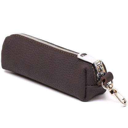 Matte Leather Key Holder SHVIGEL 16545 Brown - Natural Leather, Ideal for Keys